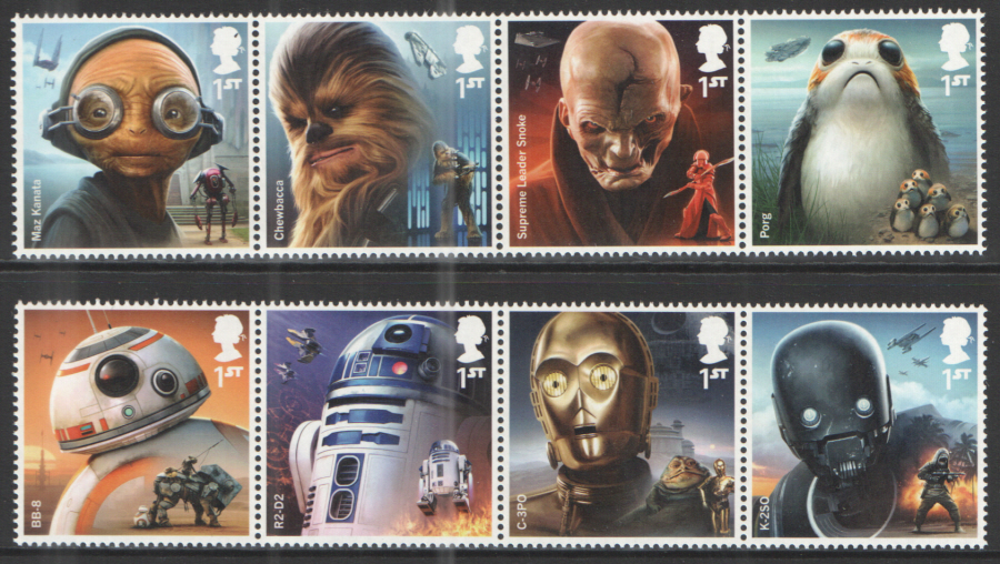 (image for) SG4007 / 14 2017 Star Wars unmounted mint set of 8 - Click Image to Close